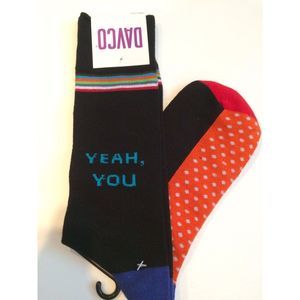 new Men's DAVCO dress SOCKS lot of 2 pair men's Martini Hey You, Yeah You